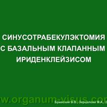 Бржеский В.В., Зерцалова М.А. Современные возможности лечения глаукомы у детей раннего возраста. Доклад на конференции «От проблемы рефракции – к проблеме глаукомы», Челябинск, 20 декабря 2013г. Glaucoma in Children. Информационный партнер www.organum-visus.com
