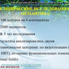 Курышева Н.И. Нейропротективные свойства местных антиглаукомных препаратов (Kurysheva N.I. Neuroprotection of glaucoma, RGS-2014). Доклад на РГО-2014: XII Международный конгресс Глаукома: теории, тенденции, технологии (г. Москва, 05 декабря 2014 г.). Офтальмологический портал Орган зрения www.organum-visus.com