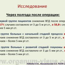 Лебедев О.И., Калижникова Е.А. Роль увеосклерального оттока в патогенезе гипотензивного эффекта факоэмульсификации катаракты. Доклад на VIII Российском общенациональном офтальмологическом форуме»</a> (РООФ-2015, All-Russia Ophthalmological Forum, AROF2015). Информационный партнер www.organum-visus.com