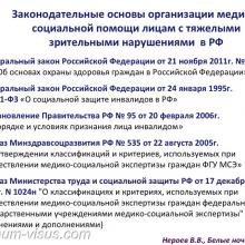 Нероев В.В. Инвалидность по зрению в Российской Федерации. Доклад на офтальмологическом конгрессе Белые ночи-2017 (XIII конгресс АВО), г. Санкт-Петербург, Россия. Информационный партнер organum-visus.ru