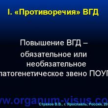 Страхов В.В. Главные патогенетические «противоречия» первичной глаукомы (г. Ярославль, Россия, 2014г.) Glaucoma pathogenesis. Информационный партнер www.organum-visus.com 