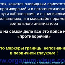 Страхов В.В. Главные патогенетические «противоречия» первичной глаукомы (г. Ярославль, Россия, 2014г.) Glaucoma pathogenesis. Информационный партнер www.organum-visus.com 