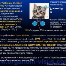 Волков В.В. Решётчатая мембрана склеры и трансмембранный градиент давления в патогенезе глаукомной оптической нейропатии (Volkov V.V., Военно-медицинская академия им. С.М. Кирова, г. Санкт-Петербург, Россия), доклад на III международном симпозиуме „Проблемные вопросы глаукомы”, г. Москва, 08 ноября 2014 г. Информационный партнер www.organum-visus.com