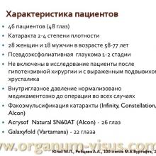 Югай М.П., Рябцева А.А. Анатомо-топографические и гидродинамические изменения глаза при псевдоэксфолиативной глаукоме после ФЭК. Доклад на Всероссийском конгрессе "Глаукома на рубеже веков", 5-6 сентября 2013г. г. Казань. Media Partner www.organum-visus.com